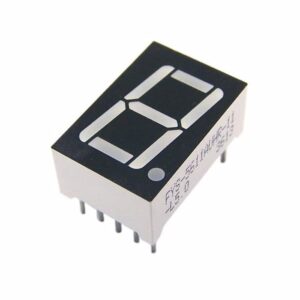 1 digit led seven segment 7 segmen 0.56" inch red common anode 5 pins merah