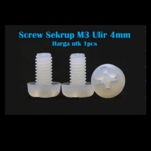 sekup nylon m3 ulir 4mm screw