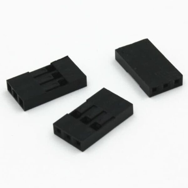 3p black housing duppont jumper head pin connector 2.54mm house 3 pin