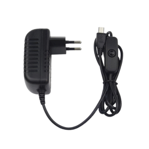 adaptor 5v 3a micro usb power supply with switch compactible with raspberry pi 3b+