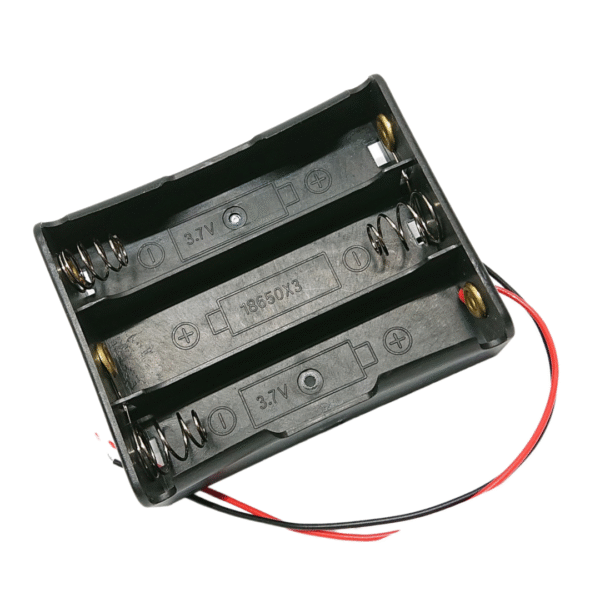 battery holder 18650 3 slot box batere baterai kotak case dengan kabel