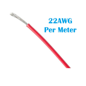 kabel 22awg serabut silver ul1007 hitam per meter