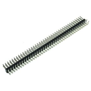 double row pin header male 2.54mm bengkok right angle 2 x 40 pin