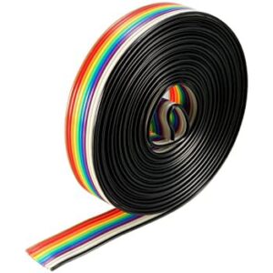 1cm 10p 1.27mm pitch color flat ribbon cable rainbow dupont wire for fc dupont connector