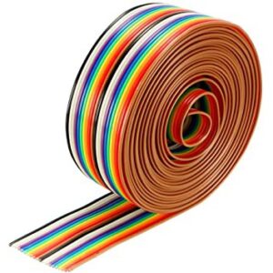 1cm 20p 1.27mm pitch color flat ribbon cable rainbow dupont wire for fc dupont connector