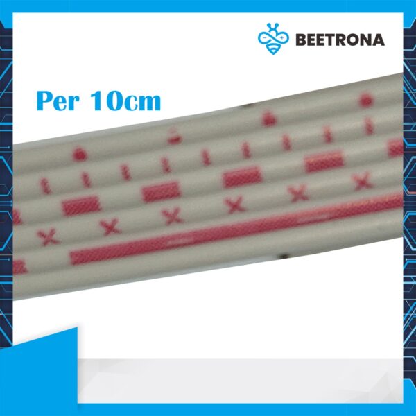 kabel pita 6pin flat 6 jalur pelangi cable per 10cm ul2468