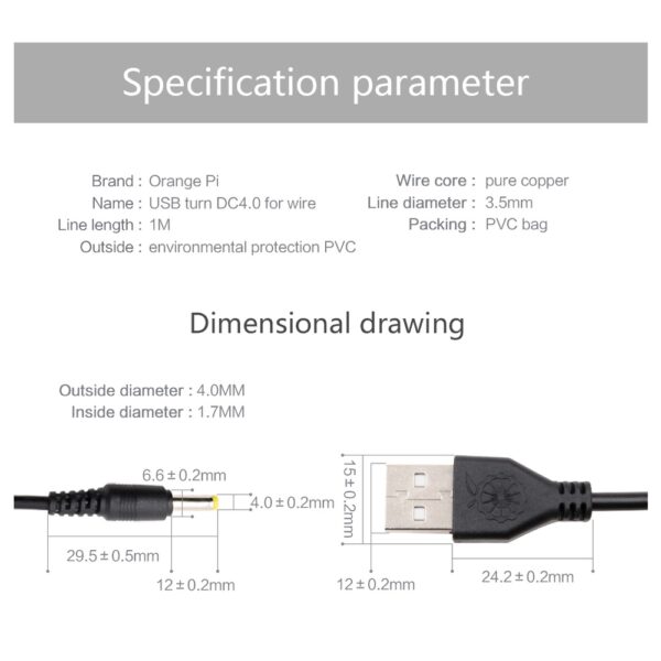 kabel usb power orange pi cable usb dc jack