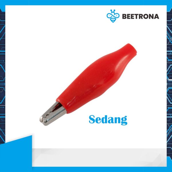 konektor buaya merah sedang 35mm crocodile connector