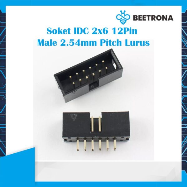 konektor idc male 2x6 12pin 2.54mm pitch lurus