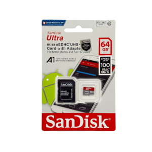 microsd sandisk ultra 64gb up to 100mb/s class 10