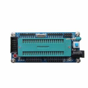 "minimum system atmega16 atmega32 atmega8535 avr minsys sistem atmel feature: 1. 32 i/o pin all the leads. 2.size:88mmx38mm/3.47""x1.49""(inch) (approx) 3. classic atmega16 minimum system, eliminating the hassle of soldering. 4. crystal: the socket hole welding facilitate the buyer to replace the crystal, 8m crystal. 5. power supply: power adapter or external expansion pin power supply (not support isp download interface power supply) 6. dc 005 power block (supporting the transposon is 5.5*2.1mm). 7. expand outside 4 channel vcc, gnd. 8. reset: power on reset and reset button. 9. power led (d1) and the program run indicator (d2). 10. standard isp download interface. 11. support chips: atmega16/atmega32 and chip which pin compatible."