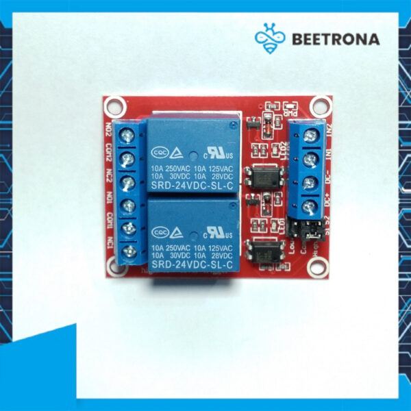 Relay Module 2 Channel 24V High Low Trigger Optocoupler Protection ...