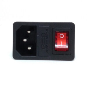 soket ac 3pin male power 220v dengan tempat fuse dan saklar ac 01