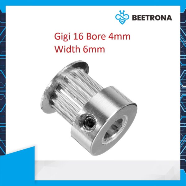 timing pulley gt2 gigi 16 tooth bore 4mm width 6mm