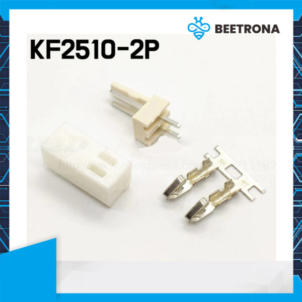 white housing kf2510 connector 2.54mm pitch 2p pin header + housing + crimp